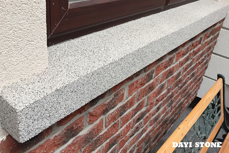 Window Sills Light Grey Granite Stone G603-10 visual surface Bushhammered - Dayi Stone